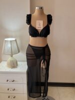 ست فانتزی بیکینی گره ای و دامن کد 6014