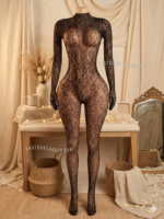 خرید بادی فیشنت پلنگی زنانه | بادی یکسره فیشنت کد 80154