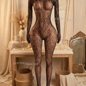 خرید بادی فیشنت پلنگی زنانه | بادی یکسره فیشنت کد 80154